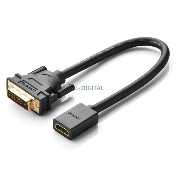 Ugreen adapter kábel DVI (férfi) - HDMI (női) 0.15m fekete (20118)