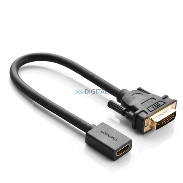 Ugreen adapter kábel DVI (férfi) - HDMI (női) 0.15m fekete (20118)