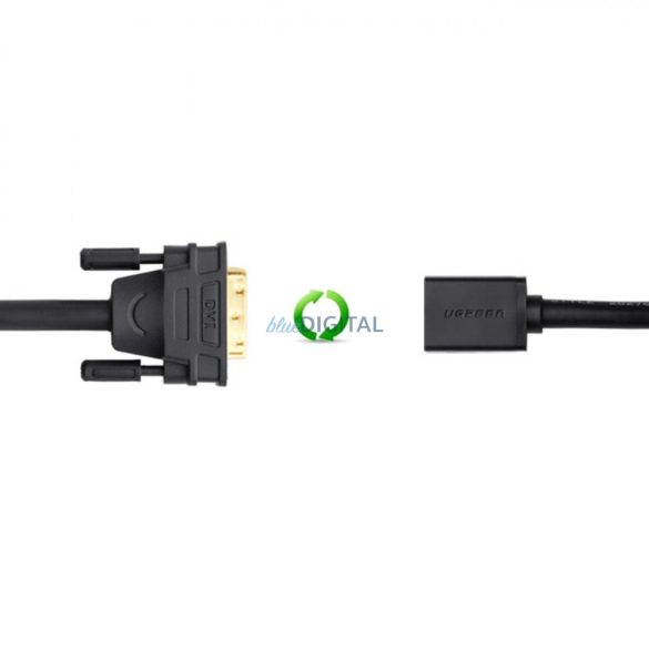 Ugreen adapter kábel DVI (férfi) - HDMI (női) 0.15m fekete (20118)