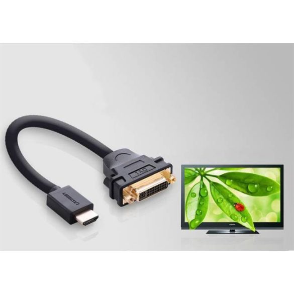 UGREEN HDMI apa anya DVI adapter kábel 22cm (fekete)