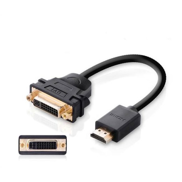 UGREEN HDMI apa anya DVI adapter kábel 22cm (fekete)