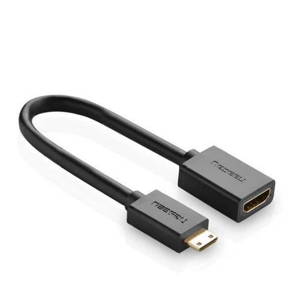 UGREEN Mini HDMI apa anya HDMI adapter kábel 22cm (fekete)