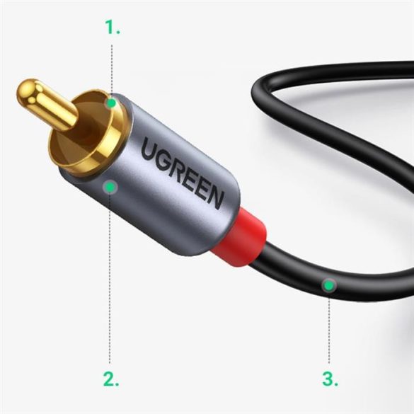 Ugreen CM451 USB-C 2xRCA apa apa audio kábel