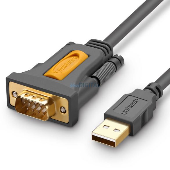 Ugreen adapter kábel USB-A - DB9 RS-232 1.5m szürke (CR104)