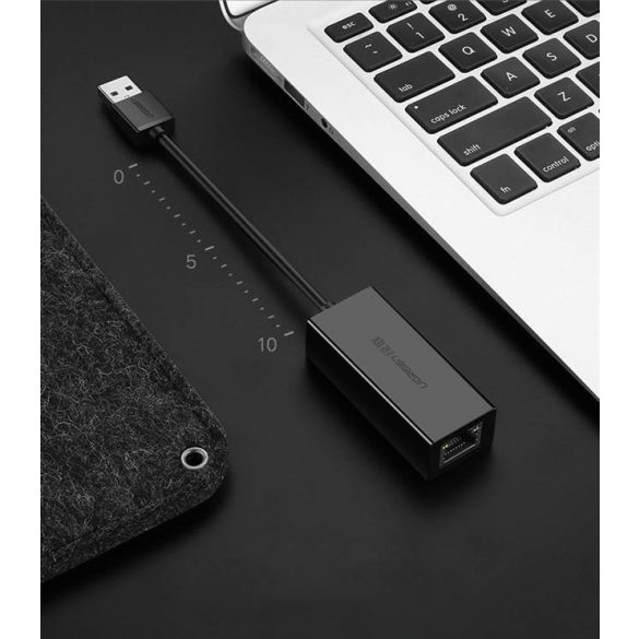 UGREEN USB 2.0 10 / 100Mbps Ethernet Adapter (fekete)