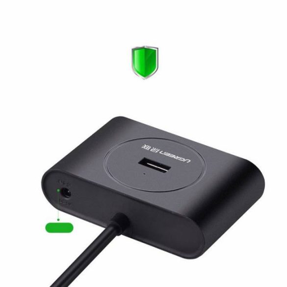 UGREEN USB 3.0 4 port Hub fekete 50cm