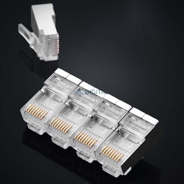 Ugreen 10x csatlakozóvég RJ45 8P8C (UTP Cat. 6 / Cat. 5 / Cat. 5e) ezüst (NW111)