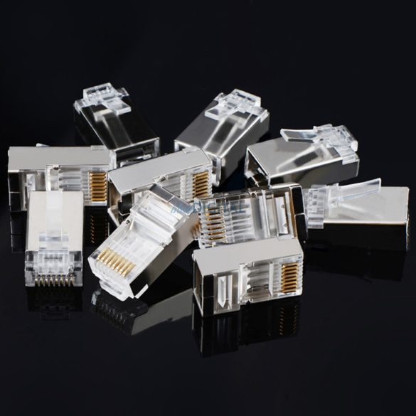 Ugreen 10x csatlakozóvég RJ45 8P8C (UTP Cat. 6 / Cat. 5 / Cat. 5e) ezüst (NW111)