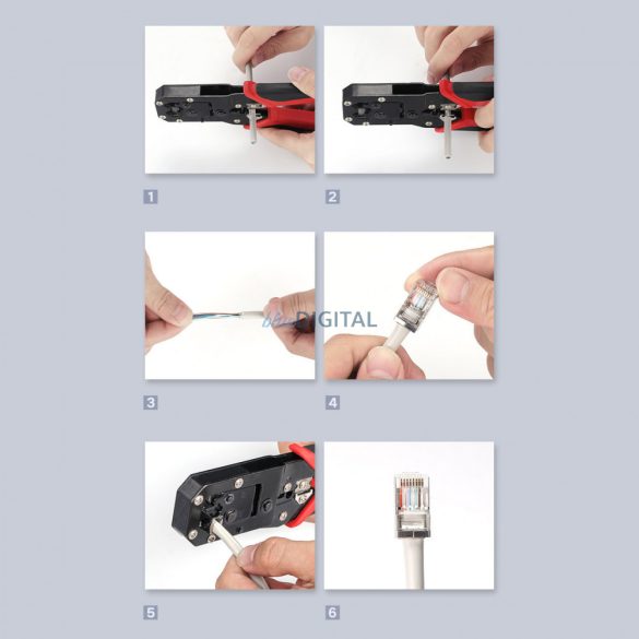 Ugreen 10x csatlakozóvég RJ45 8P8C (UTP Cat. 6 / Cat. 5 / Cat. 5e) ezüst (NW111)