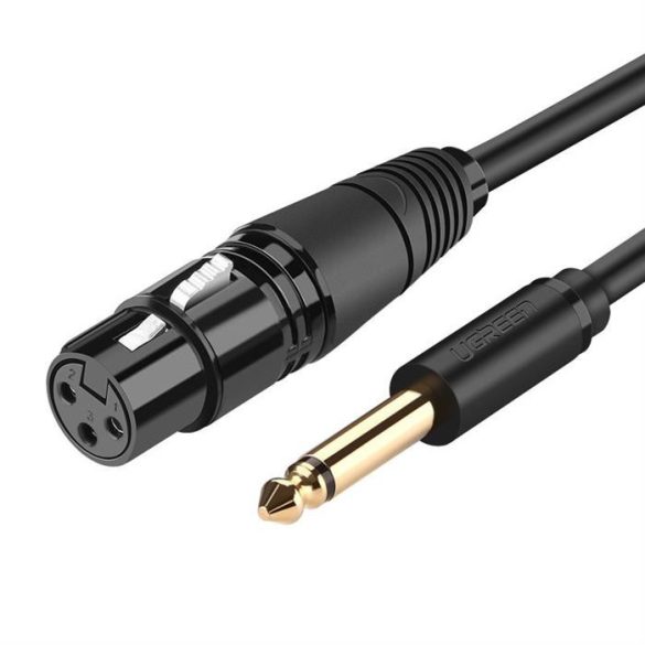 Ugreen mikrofonkábel XLR (anyai) - 6,35 mm-es jack (apa) 2 m fekete (20719 AV131)