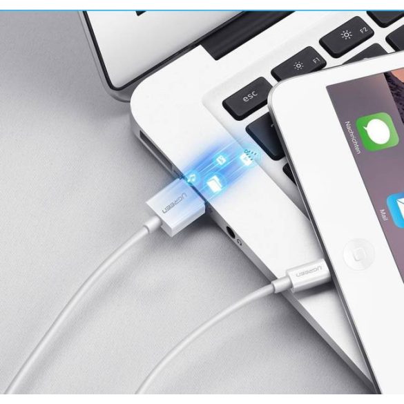 UGREEN Lightning USB kábel (ABS tok) Fehér 1M