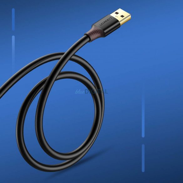 Ugreen USB-A (férfi) - USB-A (női) adapter hosszabbító USB kábel 3.0 5Gb/s 0.5m fekete (US129)