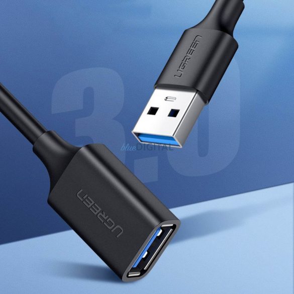 Ugreen USB-A (férfi) - USB-A (női) adapter hosszabbító USB kábel 3.0 5Gb/s 0.5m fekete (US129)