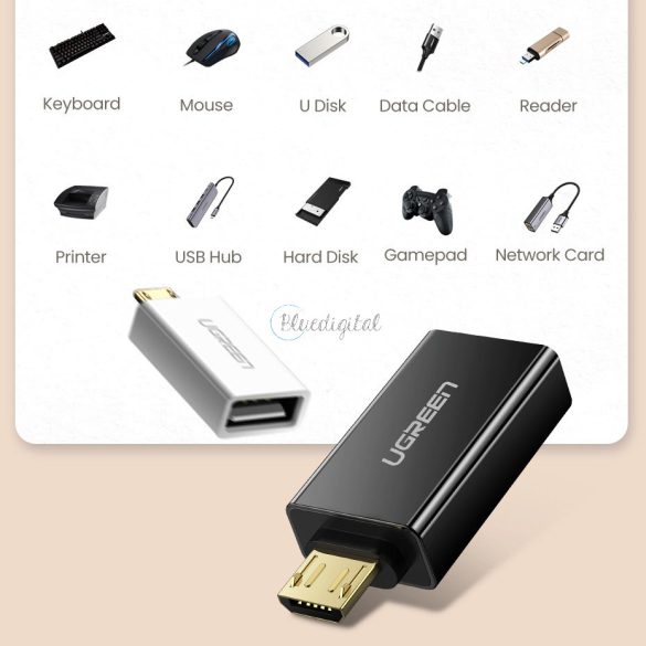 Ugreen adapter Micro USB adapter - USB 2.0 otg fehér (US195)