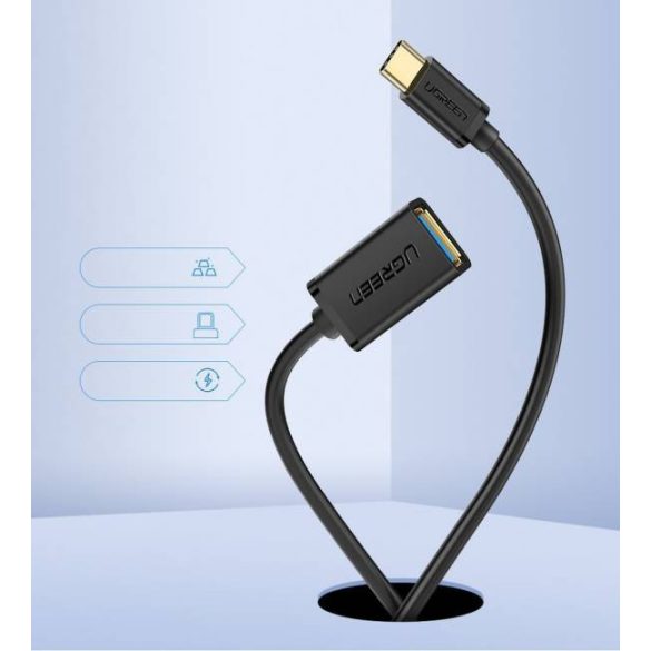 UGREEN USB-C apa USB 3.0 OTG kábel anya fekete USB3.0