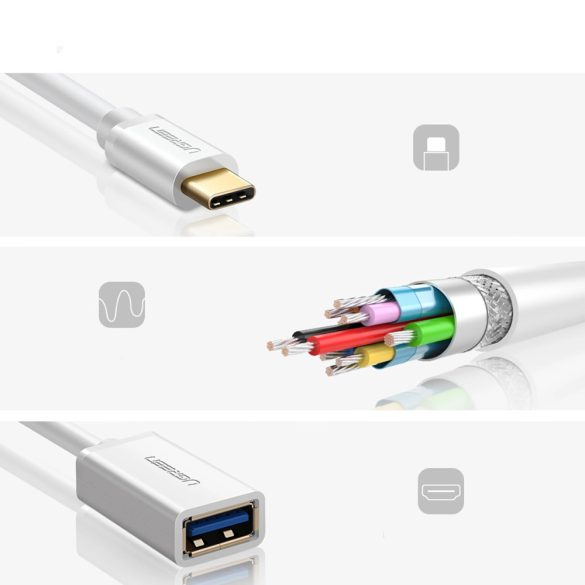 Ugreen US154 Type-C - USB-A 3.0 OTG adapter - fehér