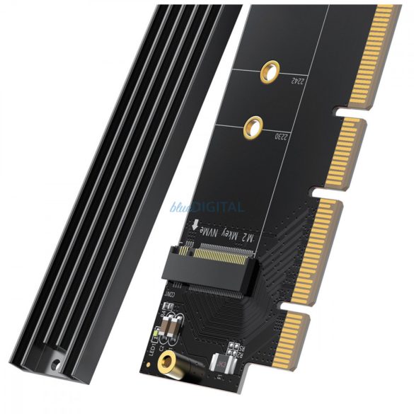 Ugreen bővítőkártya adapter PCIe 4.0 x16 M.2 NVMe M-Key fekete (CM465)