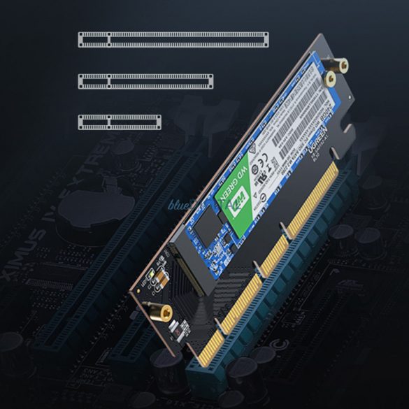 Ugreen bővítőkártya adapter PCIe 4.0 x16 M.2 NVMe M-Key fekete (CM465)