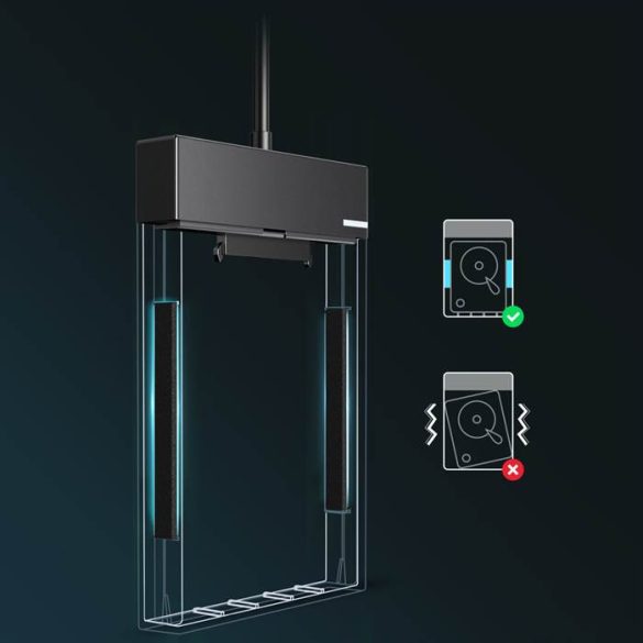 Ugreen Cm471 2,5 hüvelykes kemény edény doboz 0,5 m USB kábel fekete