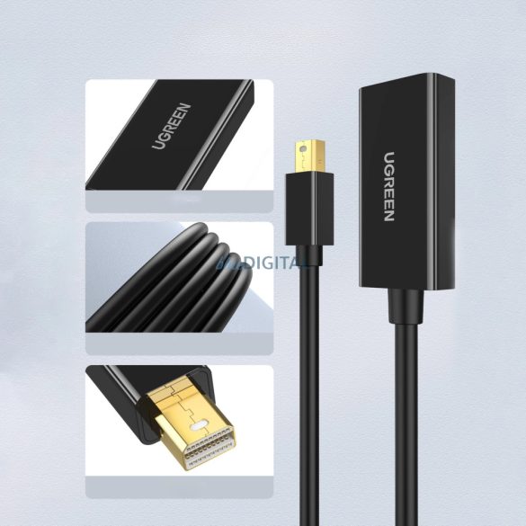 Ugreen MD112 mini DisplayPort - HDMI 4K adapter - fekete