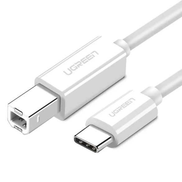 Ugreen US241 USB-C / USB-B 2.0 kábel szkenner nyomtató 1,5 m - fehér
