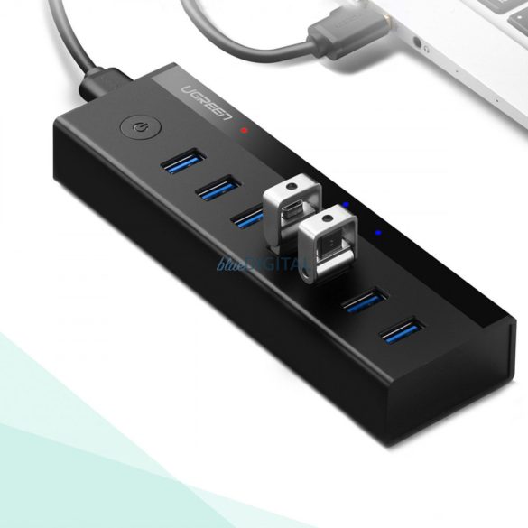 Ugreen multifunkciós HUB 7in1 USB-A - 7xUSB-A 5Gb/s fekete (US219)