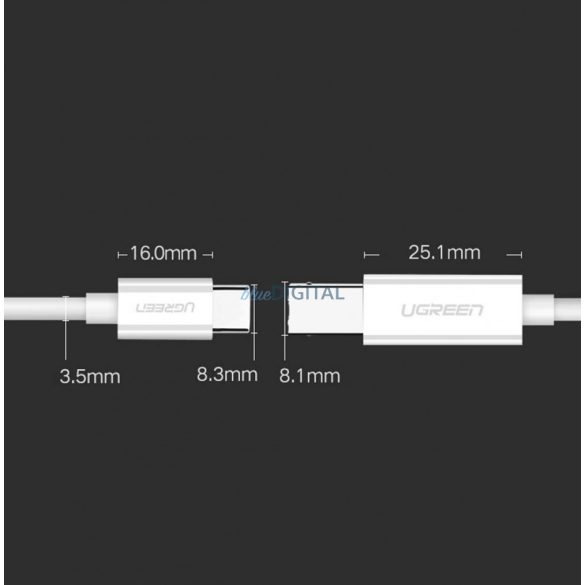 Ugreen nyomtatókábel USB-C - USB-B 480Mb/s 1m fehér (US241)