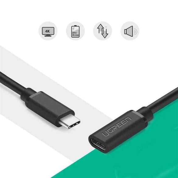 UGREEN type-c USB 3.1 apa anya Cable nikkelezést 0.5m (fekete)