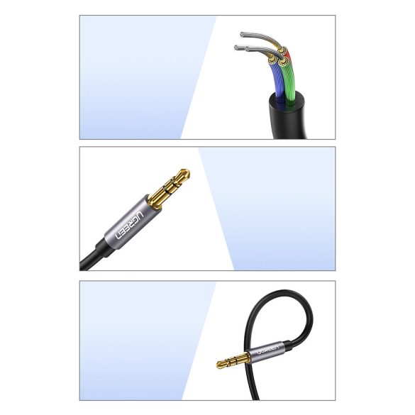 Ugreen Adapter Mini Jack 3,5 mm 1 m kék (AV118)