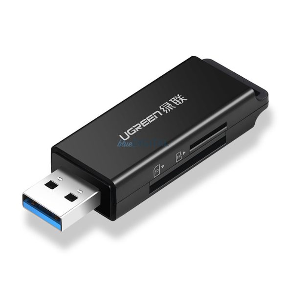 Ugreen hordozható USB 3.0 TF / SD kártyaolvasó fekete (CM104)