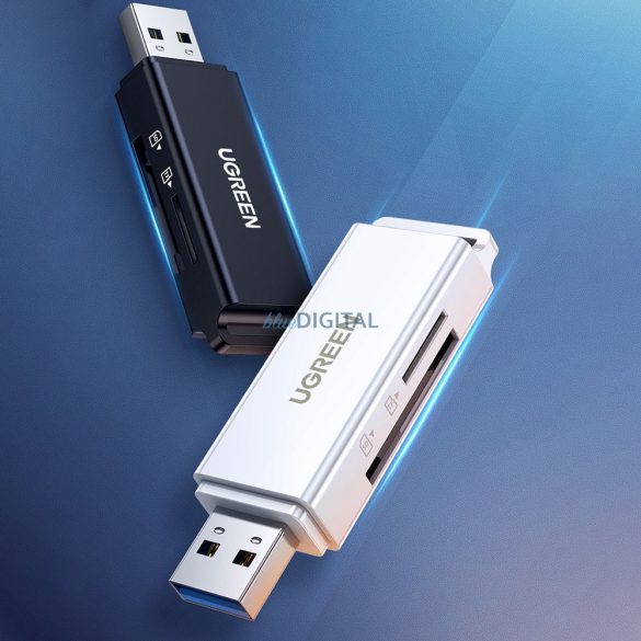 Ugreen hordozható USB 3.0 TF / SD kártyaolvasó fekete (CM104)