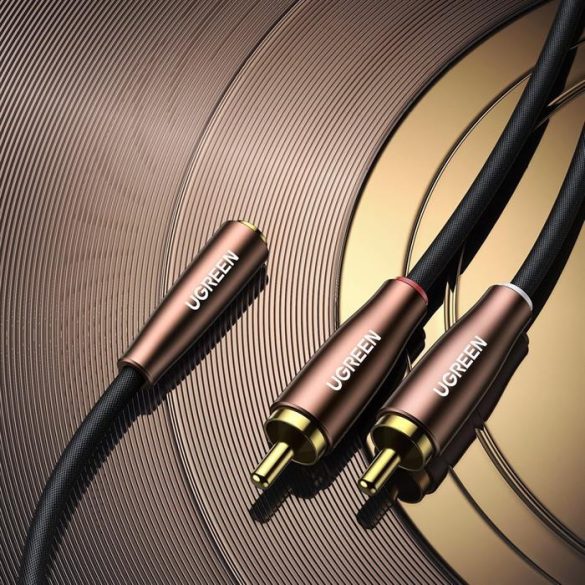 Ugreen Audio Cable 3,5 mm Mini Jack (anya) - 2RCA (apa) 2m barna (AV198 50131)