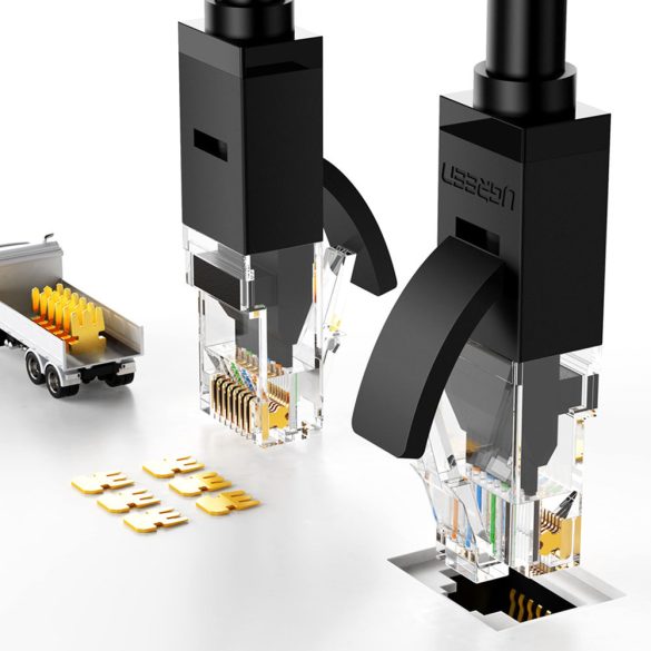 Ugreen Flat Lan Ethernet Cat. 6 0,5 m fekete (NW102)