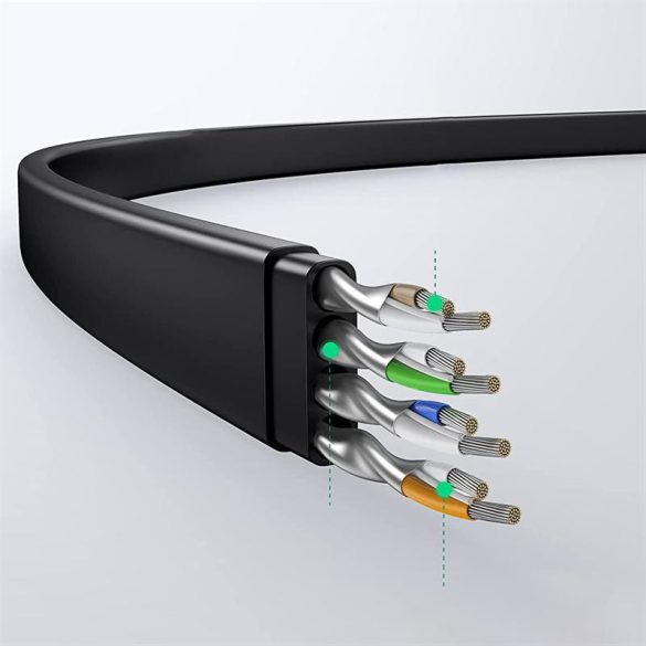 Ugreen Flat Lan Ethernet Cat. 6 8m fekete (NW102)