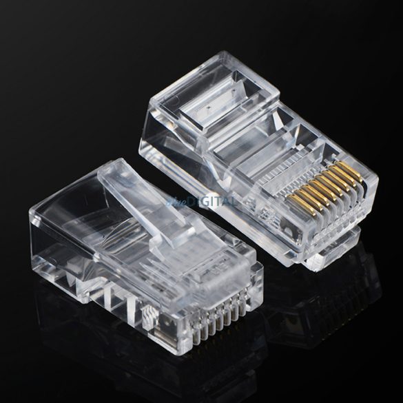 Ugreen 100x csatlakozóvég RJ45 8P8C (UTP Cat. 5 / Cat. 5e) átlátszó (NW110)