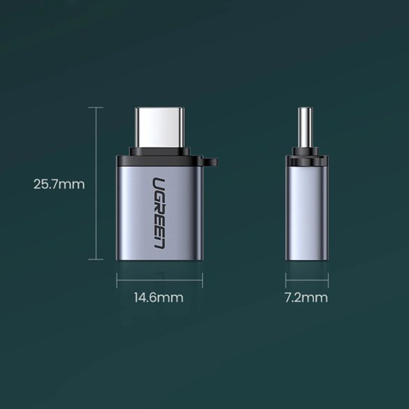 Ugreen US270 Type-C - USB-A 3.0 adapter - szürke