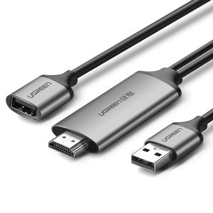 Ugreen CM151 USB-A (anya) - HDMI adapter USB-A tápcsatlakozóval (apa) 1.5m - szürke