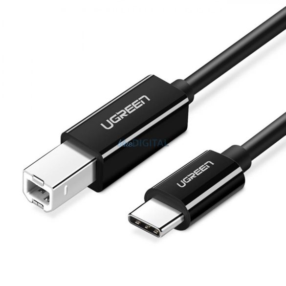 Ugreen nyomtatókábel USB-C - USB-B 480Mb/s 2m fekete (US241)