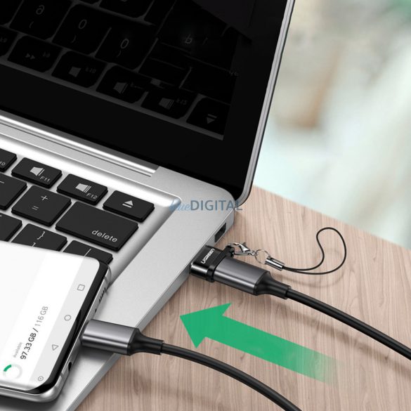 USB C (női) - USB (férfi) adapter Ugreen US280 - fekete