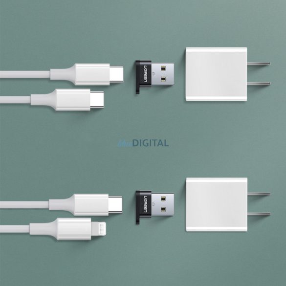 USB C (női) - USB (férfi) adapter Ugreen US280 - fekete