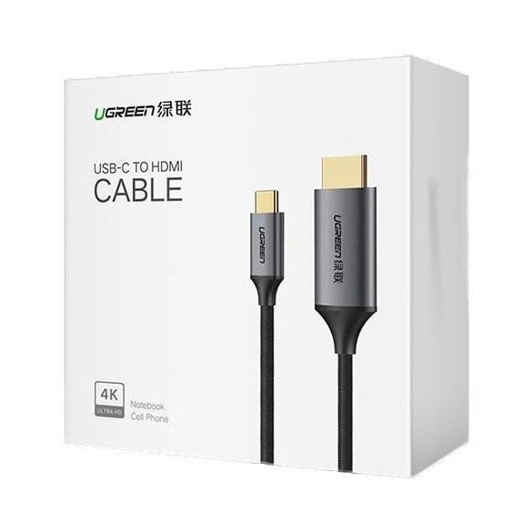 UGREEN USB-C HDMI apa apa kábel Alumínium Shell 1,5 (Szürke Fekete)