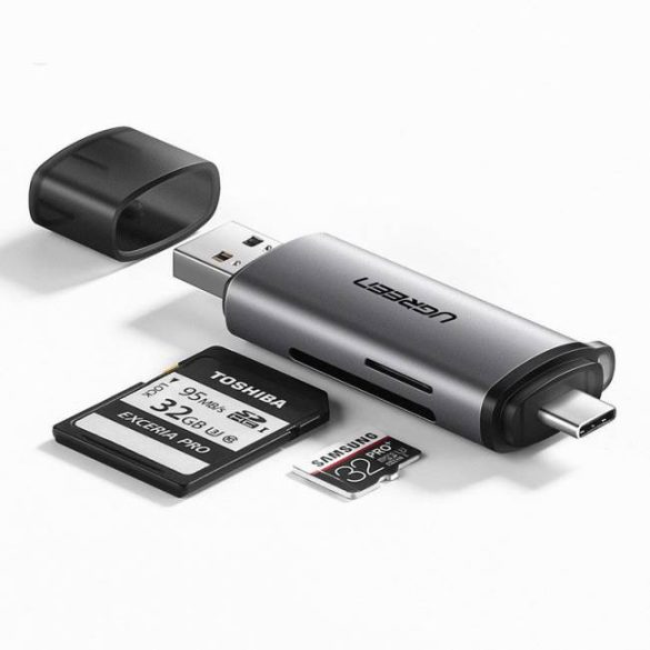 UGREEN USB-C + USB 3.0 TF / SD kártya olvasó