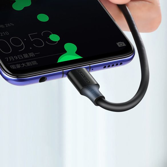 Ugreen kábel USB -kábel - USB Type-c gyors töltés 3,0 3a 0,25 m fekete (US287 60114)