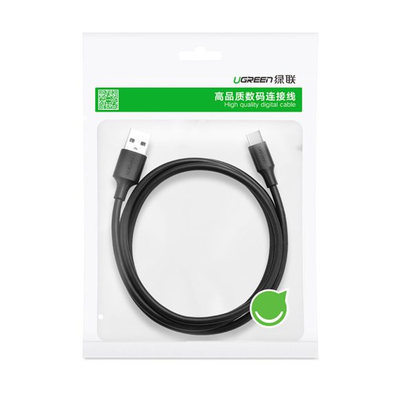 Ugreen kábel USB -kábel - USB Type-c gyors töltés 3,0 3a 0,25 m fekete (US287 60114)