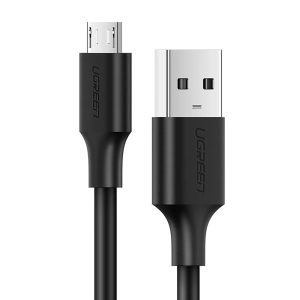 Ugreen US289 USB-A - microUSB kábel 3A 0.25m - fekete