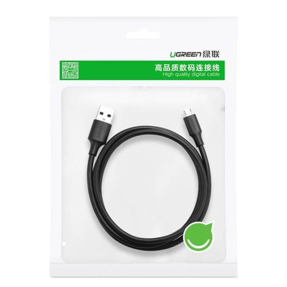 UGREEN USB 2.0 A-Micro USB kábel nikkelezést 1.5m (fekete)