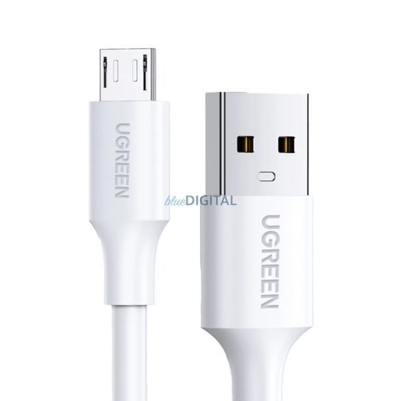 UGREEN US289 USB 2.0 és Micro USB kábel 0,25m fehér színben