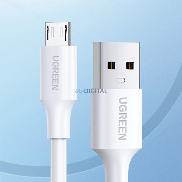 UGREEN US289 USB 2.0 és Micro USB kábel 0,25m fehér színben