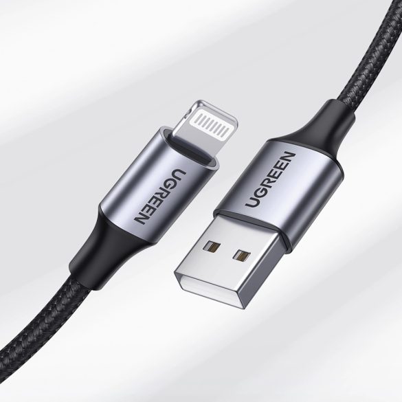 Ugreen US199 USB-A - Lightning kábel MFi 2.4A 1.5m - fekete