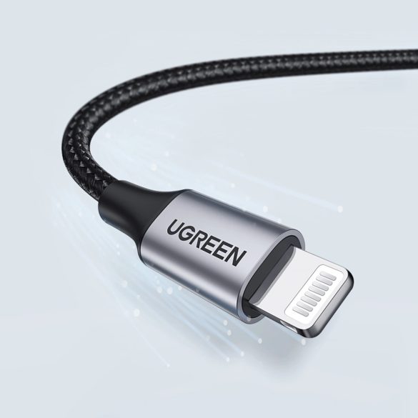 Ugreen US199 USB-A - Lightning kábel MFi 2.4A 1.5m - fekete